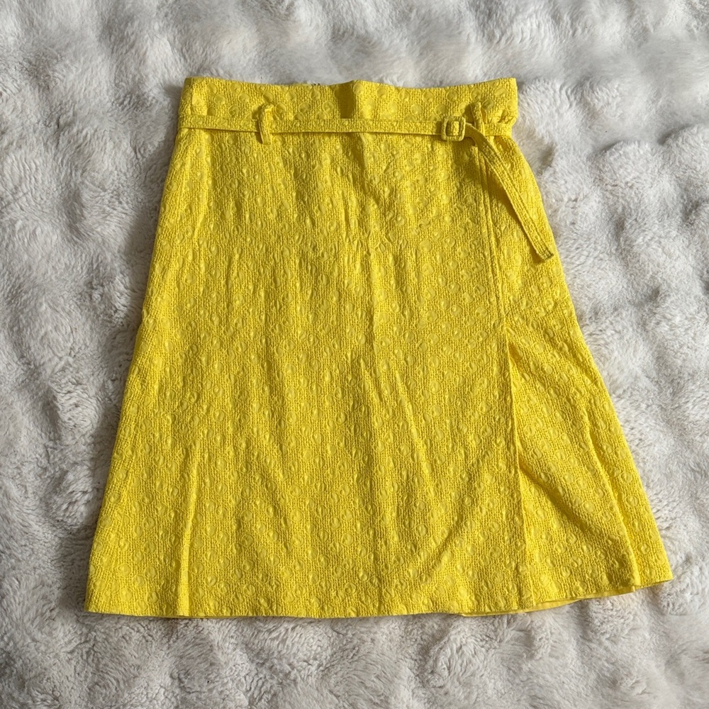Vibrant Yellow retro print skirt